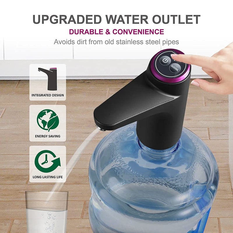 ZONE INDUSTRY CORP. 5 Gallon Water Dispenser, Automatic Drinking Water Bottle Pump - USB Charging Universal Fit - Portable Water Bottle Switch for Travel, Home, Kitchen, Office, Camping - Image 2